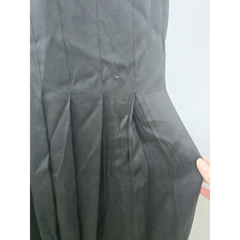 Chanel Vintage Silk Satin Black Pleated High Rise Waisted France Maxi Skirt 40 M - Picture 8 of 10
